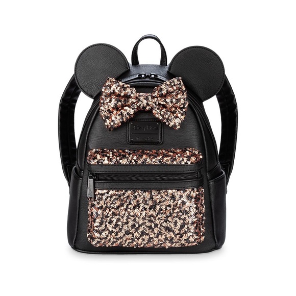 Loungefly Handbags - NEW Minnie Mouse Sequined Mini Backpack by Loungefly – Belle Bronze